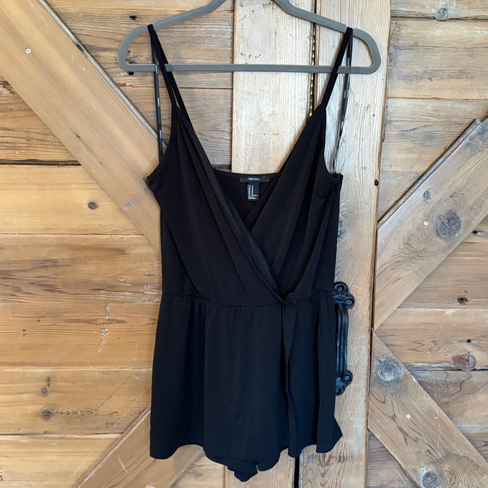 Forever 21 Elegant Black Wrap Dress